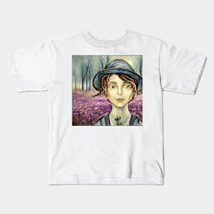 girl with blue hat Kids T-Shirt